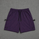 Short Cargo Streetwear Urban com Bolsos Laterais Roxo