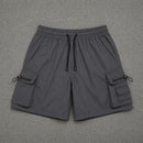 Short Cargo Streetwear Dual Pocket Cinza Chumbo