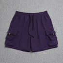 Short Cargo Streetwear Dual Pocket Roxo
